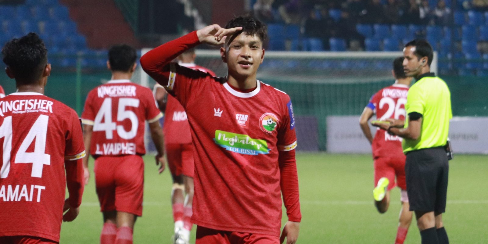 Shillong Lajong put four past 10-man Chanmari FC