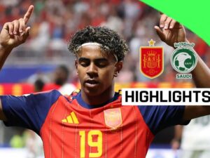 Lamine Yamal on target as Spain put four past Saudi Arabia