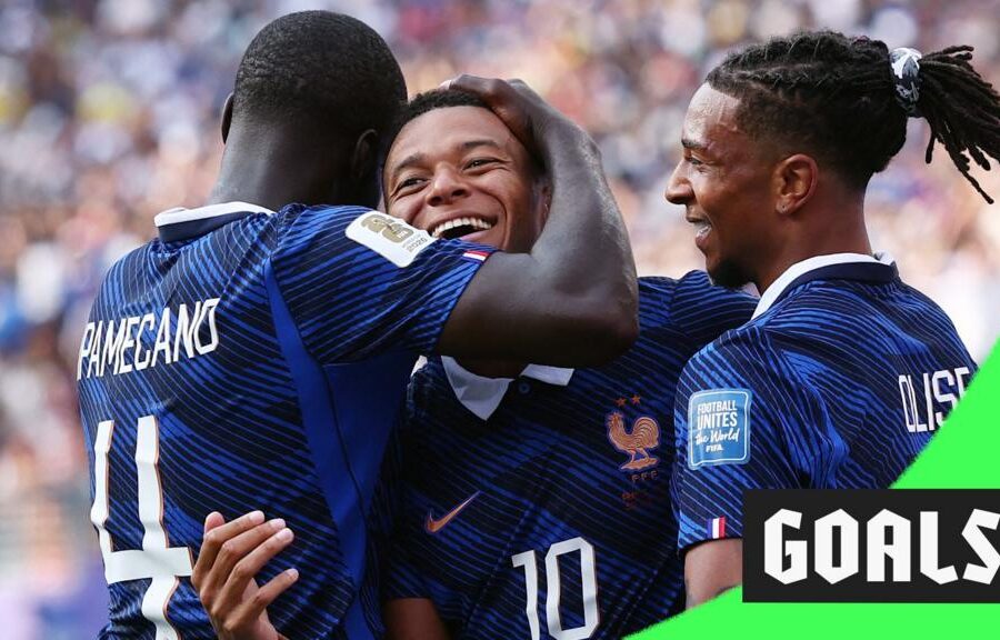 Mbappe scores twice against Sweden for France