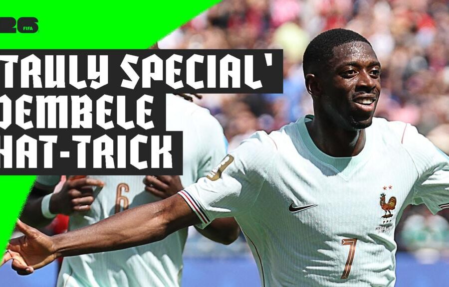 Dembele's 'magic' first-half hat-trick