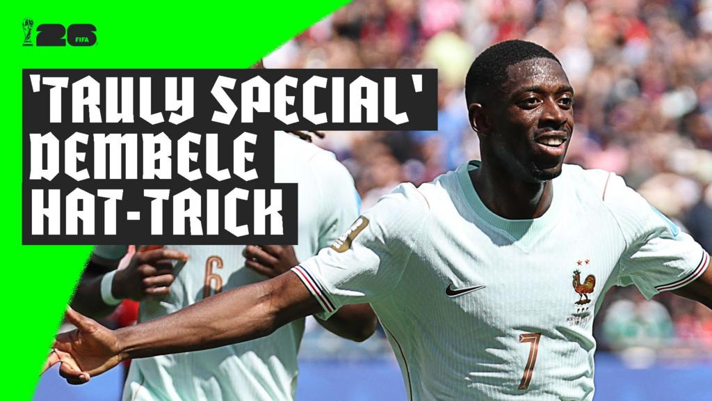 Dembele’s ‘magic’ first-half hat-trick