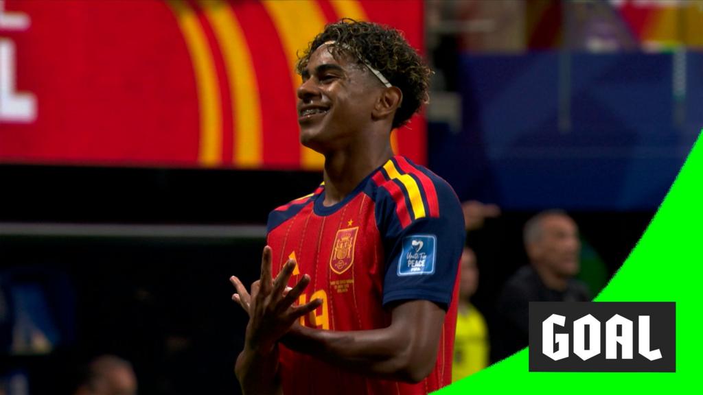 ‘He’s arrived’ – Lamine Yamal scores the opener for Spain
