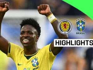 Scotland on the brink after defeat by Brazil