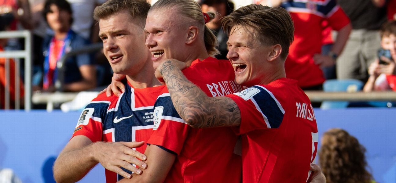 Norway win as Haaland nets two in debut at WC
