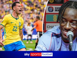 Madueke’s wholesome reaction to Arsenal teammate Martinelli’s winner!