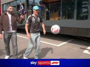 F1 drivers take on keepy uppies challenge ahead of World Cup!