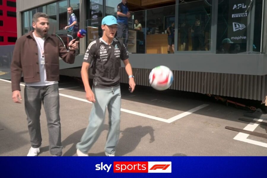 F1 drivers take on keepy uppies challenge ahead of World Cup!