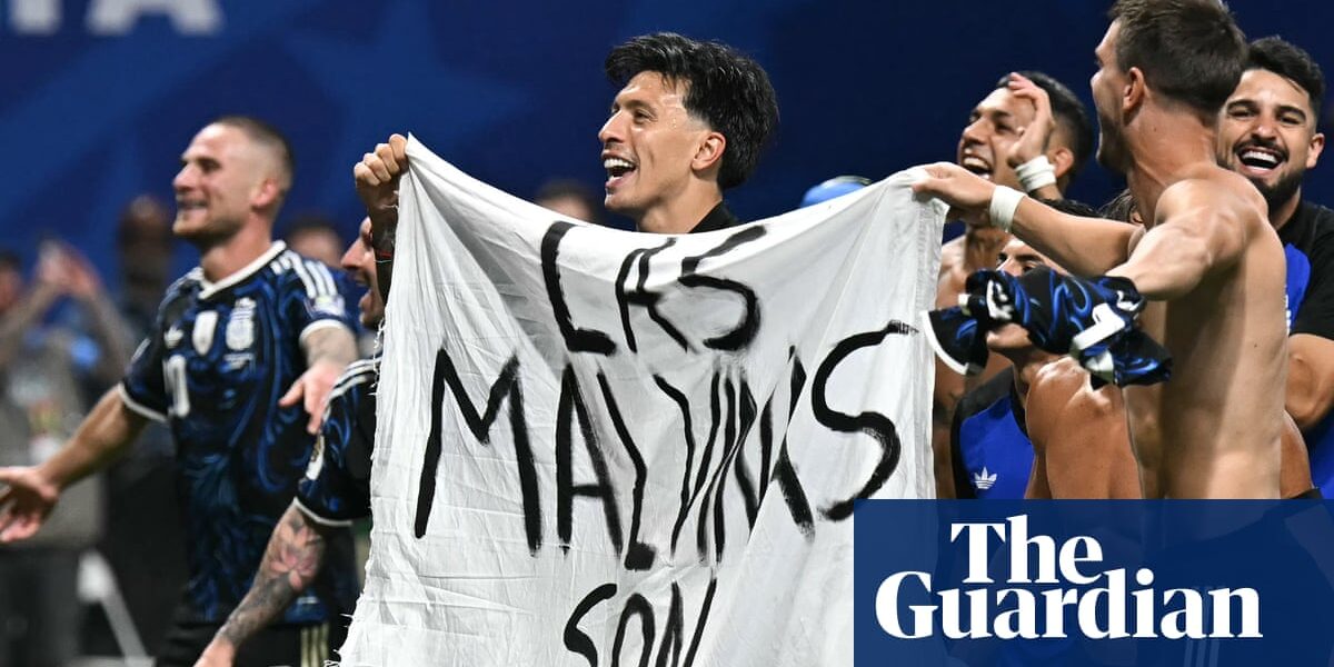 ‘Malvinas are Argentinian’: World Cup holders celebrate win over England with Falklands banner