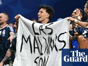 ‘Malvinas are Argentinian’: World Cup holders celebrate win over England with Falklands banner