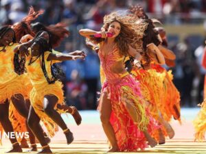 Shakira, Madonna, Justin Bieber and BTS perform at colourful World Cup half-time show