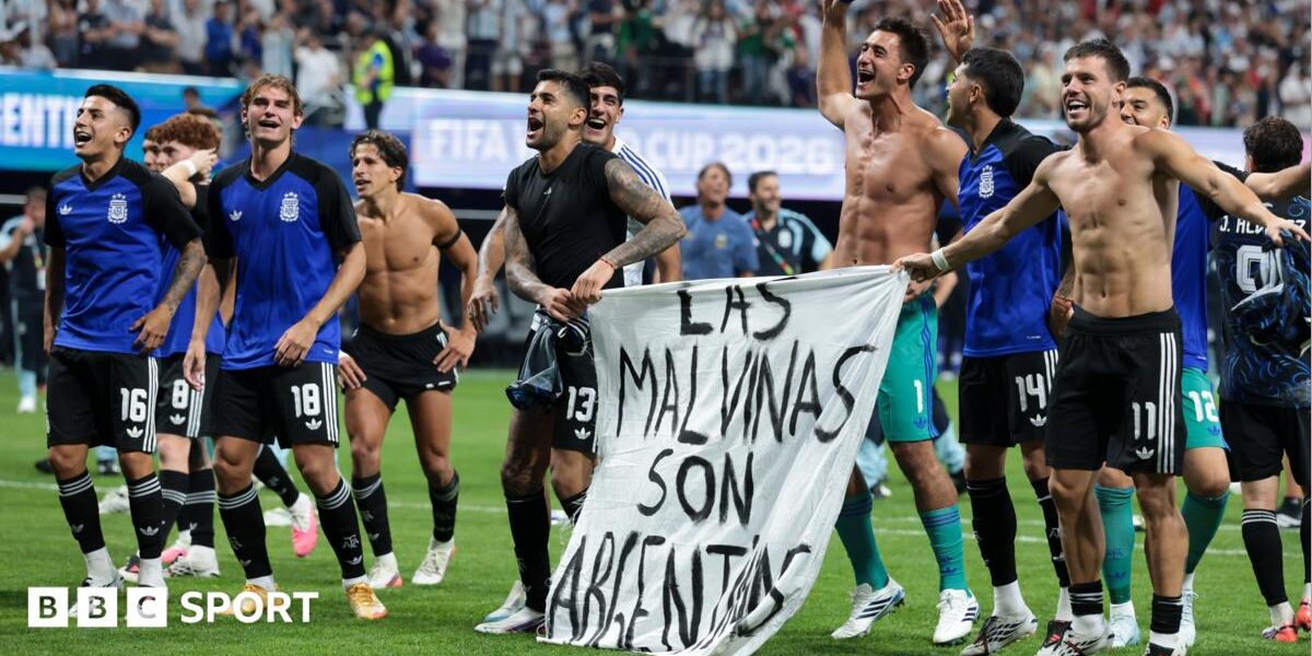 Argentina face action over Falklands banner