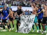 Argentina face action over Falklands banner