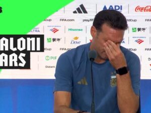 Argentina boss Scaloni leaves press conference in tears