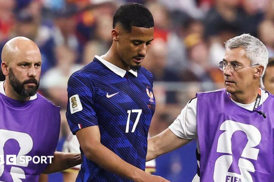 Arsenal to assess Saliba back injury with surgery an option
