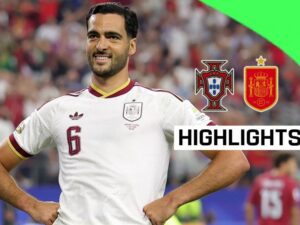 Spain into quarter-finals after Merino's late winner against Portugal
