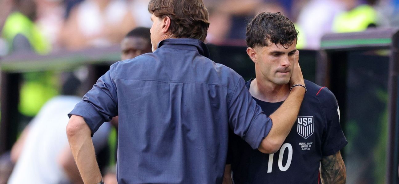 Pulisic forced off injured for USMNT vs. Belgium