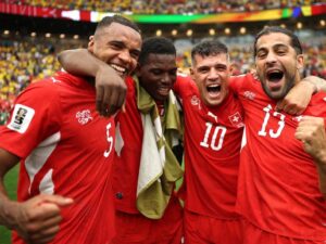 Swiss overcome penalty 'curse' to oust Colombia