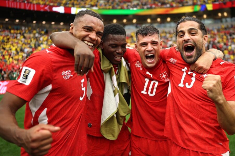 Swiss overcome penalty 'curse' to oust Colombia