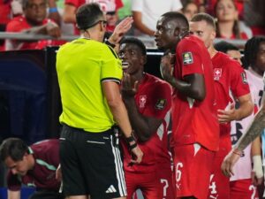 Copy of Embolo red-carded for diving after VAR review