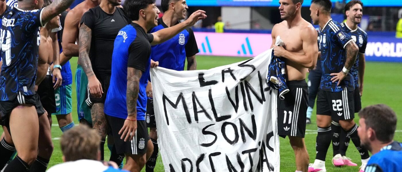 Argentina face FIFA action over Falklands banner and World Cup final behaviour