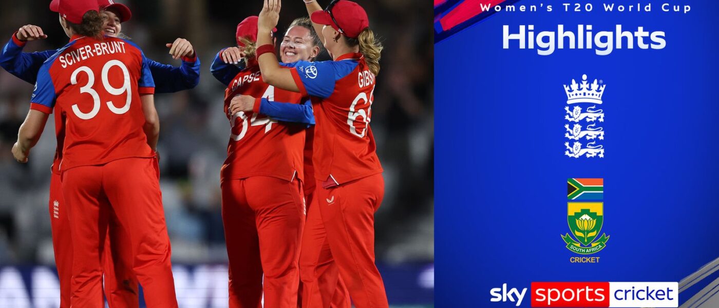 Highlights: England reach Women’s T20 World Cup final with win over South Africa
