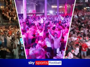 EPIC SCENES! England fans overjoyed at fan parks after Norway win