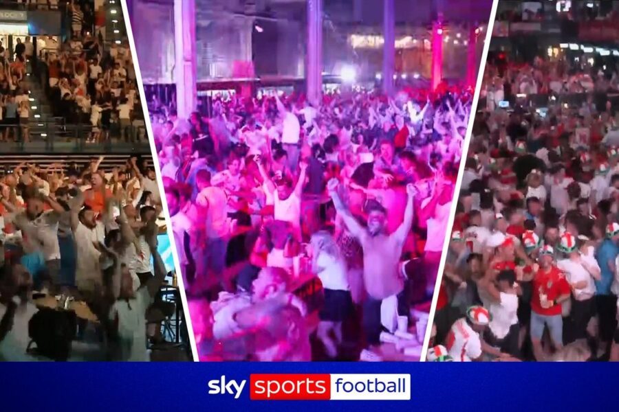 EPIC SCENES! England fans overjoyed at fan parks after Norway win