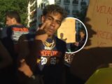 ‘Fight of the year!’ | Lamine Yamal holds Paredes sign during bus parade!