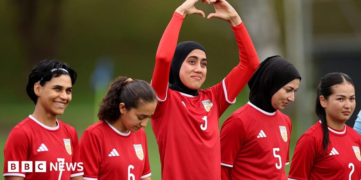Banned from football at home, Afghan women’s team reunite 8,000 miles away