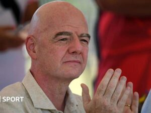 The map showing world's division over Infantino
